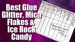 Best Glue for Glitter, Mica Flakes and Ranger Ink Clear Rock Candy