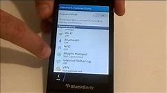 Blackberry Z10 - Settings Screen