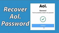 AOL PASSWORD RECOVER HELP 2021 | Forgot Password? EASY Steps To Reset AOL Mail Account Password
