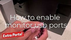 Enabling USB Ports on HP Monitor