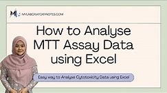 How to Analyse MTT/MTS Assay Data and IC50 using Excel