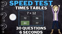 Math Quiz: Times Tables | MATH SPEED TEST | Part 2