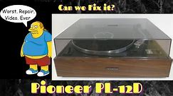 Pioneer PL-12D Turntable Maintenance. Belt and Cartridge replacement.