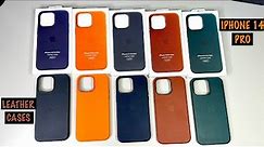 iPhone 14 Pro Leather Cases (ALL COLORS!) Review | Midnight, Umber, Orange, Ink, Forrest Green