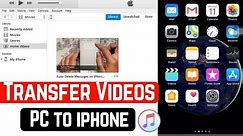 How to Transfer Videos and Movies from Computer to iPhone Using iTunes
