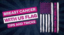 How To Make Breast Cancer With US Flag T-Shirt Design | T-Shirt Design in illustrator