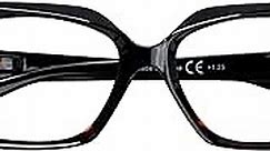 Eyekepper Reading Glasses for Women Reading - Ladies Readers - Black/Tortoise +1.00