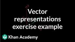 Vector representations exercise example | Vectors | Precalculus | Khan Academy