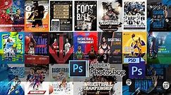 Sports Poster Design Free Psd | Tutorial-Adobe Photoshop