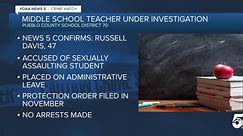 Pueblo West middle school teacher arrested for an alleged relationship with a student