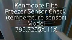Kenmore Elite Freezer Sensor Check 795.7205X.11X