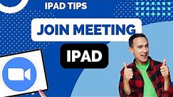 How to Join a Meeting on Zoom for the iPad