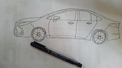 How To Draw a Toyota Corolla Altis