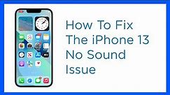 No Sound On iPhone 13? Here are some ways to fix it!