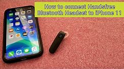 how to connect bluetooth headset to iPhone 11 with pairing instructions