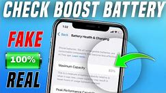 How To Know iPhone Battery Boosted or Not 2024 | Check iPhone Battery Boost | iPhone Battery Check