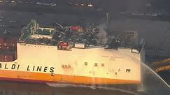 Officials: Fire aboard cargo ship at Port Newark is contained