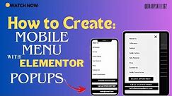Elementor Popup Mobile Menu | WordPress