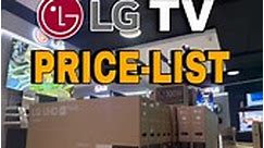 LG TV PRICE LIST THESE DEC. 2023