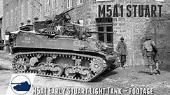 WW2 M5A1 Stuart Light Tank Normandy - footage.