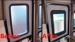 Replace your RV Door Window from frosted glass to tinted glass; Lippert removal AP Products Install