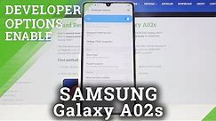 Developer Options in SAMSUNG Galaxy A02s – Developer Features
