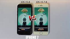 iOS 15.8 Vs iOS 15.7.8 on iPhone 7 Full Speed Comparison