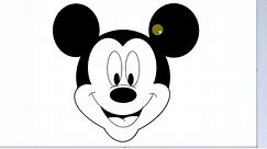 How to Draw Mickey Mouse in MS Paint || Kids || Favourite