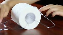How To Use Clothes Hanger To Hang Your Tissue Rolls & Paper Towels