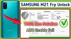 Samsung M21 Frp Unlock || ADB Enable fail - Android 12 || One Click Frp Bypass Free Tool 2024