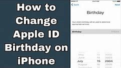 How to Change Apple ID Birthday on iPhone - how to change birthday on iphone