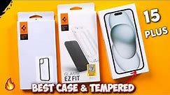 iPhone 15 Plus - Spigen Tempered Glass & Case⚡Best Screen Protector for iPhone ! 🔥🔥