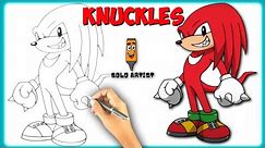How to Draw Knuckles | Sonic the Hedgehog | Simple & Easy