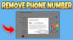 How to Remove Gmail Phone Number 2024