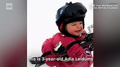 Dad mics up his skiing toddler, captures her adorable pep talks