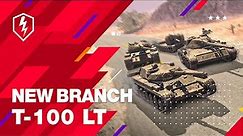 WoT Blitz. T-100 LT Branch with a New Spotting Mechanic!