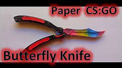 How to make a Paper CSGO Butterfly Knife/Balisong