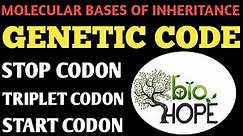 GENETIC CODE FOR CLASS 12TH BIOLOGY AND NEET EXAM STUDENTS BY (SHAREEF SIR)