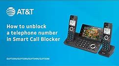 Unblock a telephone number in Smart Call Blocker - AT&T DLP73X90