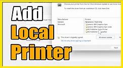 How to add a Local Printer on Windows 11 (Fast Tutorial)