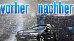 Zerkratzten schwarzen Opel Insignia auf Hochglanz poliert