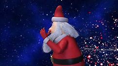 Merry Christmas and Happy New Year 2022 width Santa Claus