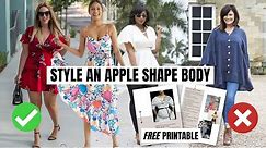 How To Style An Apple Shape Body | plus size fashion tips