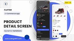 Product Detail Page UI Design | Flutter eCommerce App UI