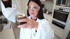 Soil test, female agricultural scientist conducting a soil test in a scientific lab in. agricultural agronomist in australia, microbial test in a scientific lab.