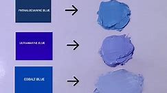 Mixing Different Shades of Blue #colors #mixingcolors #paintmixing | prussian blue