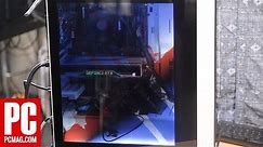 iBuyPower Snow-blind Element - A PC case with an LCD side-panel