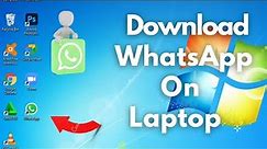 How to download Whatsapp App on windows 7|8|10 Pc and laptop for free | Whatsapp Apps Pc