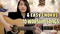 10 Worship Songs | 4 easy chords | Guitar Tutorial