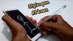 How to make a Stylus Pen at home from a Pen | Stylus Pen | Uzi Crafts |